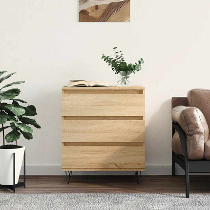 Byrå sonoma-ek 60x35x70 cm konstruerat trä