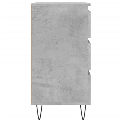Byrå betonggrå 60x35x70 cm konstruerat trä