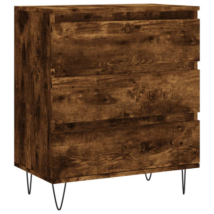 Byrå rökfärgad ek 60x35x70 cm konstruerat trä