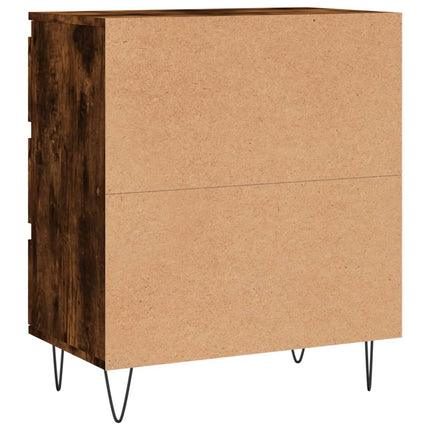 Byrå rökfärgad ek 60x35x70 cm konstruerat trä