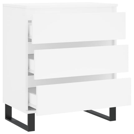 Byrå vit 60x35x70 cm konstruerat trä