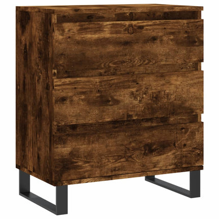 Byrå rökfärgad ek 60x35x70 cm konstruerat trä