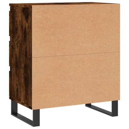 Byrå rökfärgad ek 60x35x70 cm konstruerat trä