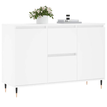 Skänk vit 101,5x35x70 cm konstruerat trä