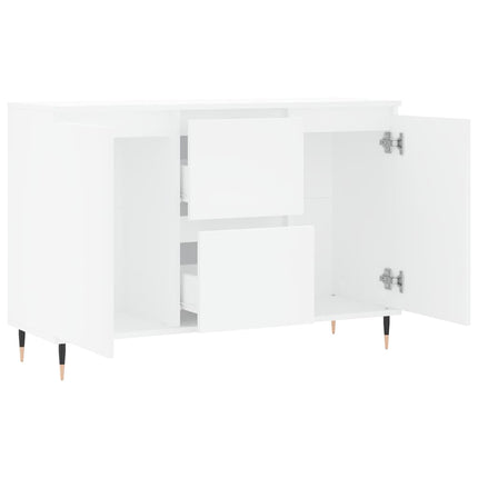 Skänk vit 101,5x35x70 cm konstruerat trä