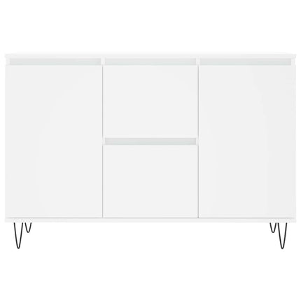 Skänk vit 101,5x35x70 cm konstruerat trä