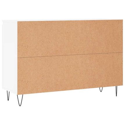 Skänk vit 101,5x35x70 cm konstruerat trä
