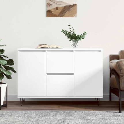 Skänk vit 101,5x35x70 cm konstruerat trä