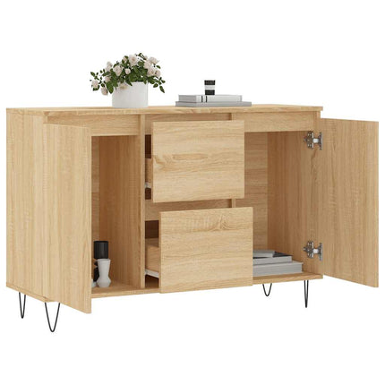 Skänk sonoma-ek 101,5x35x70 cm konstruerat trä