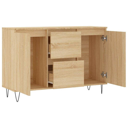 Skänk sonoma-ek 101,5x35x70 cm konstruerat trä