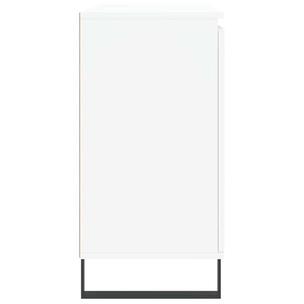 Skänk vit 101,5x35x70 cm konstruerat trä