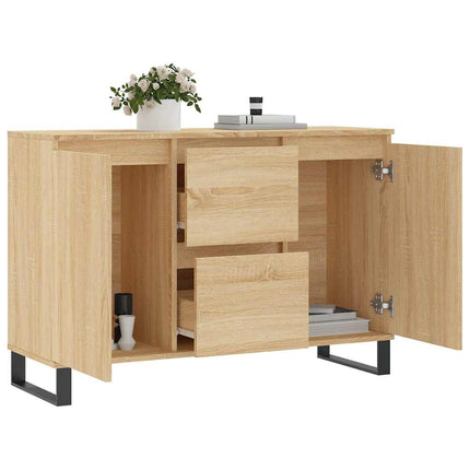 Skänk sonoma-ek 101,5x35x70 cm konstruerat trä