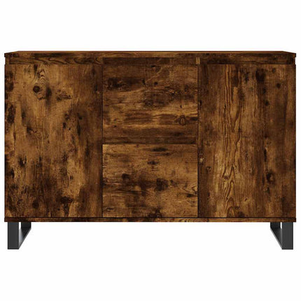 Skänk rökfärgad ek 101,5x35x70 cm konstruerat trä