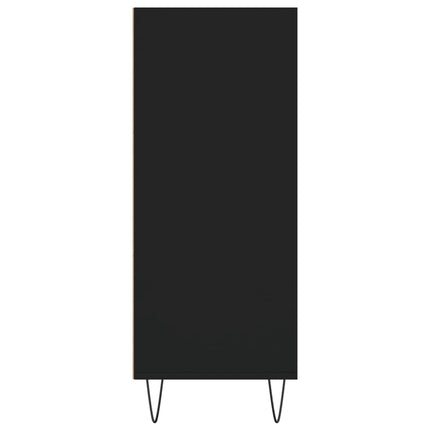 Högskåp svart 57x35x90 cm konstruerat trä