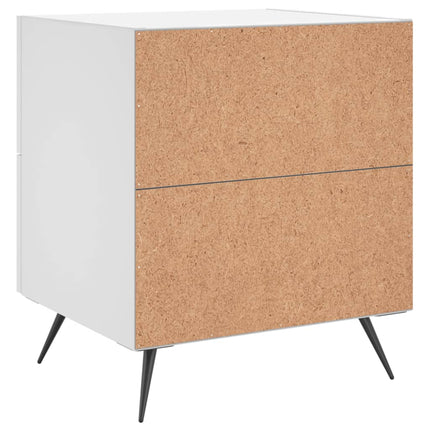 Sängbord vit 40x35x47,5 cm konstruerat trä