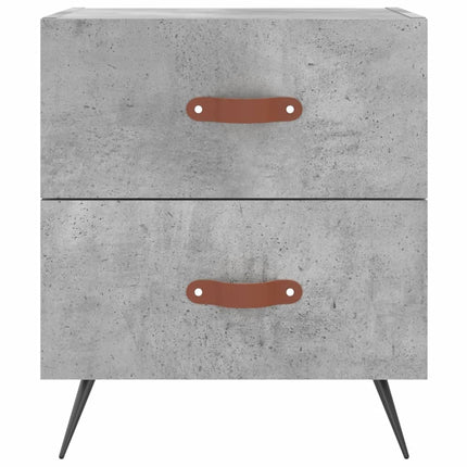 Sängbord betonggrå 40x35x47,5 cm konstruerat trä