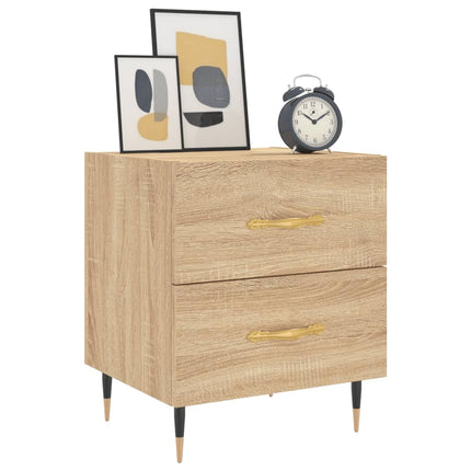 Sängbord sonoma-ek 40x35x47,5 cm konstruerat trä