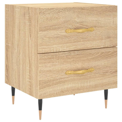 Sängbord 2 st sonoma-ek 40x35x47,5 cm konstruerat trä