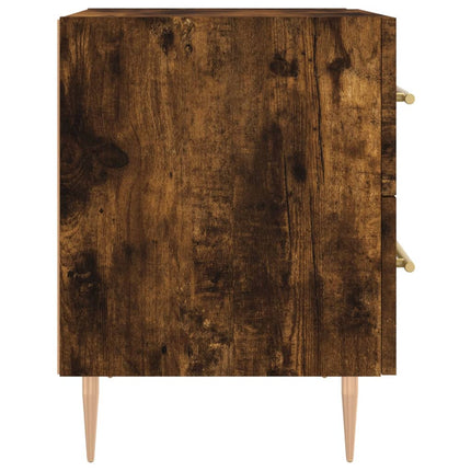 Sängbord rökfärgad ek 40x35x47,5 cm konstruerat trä