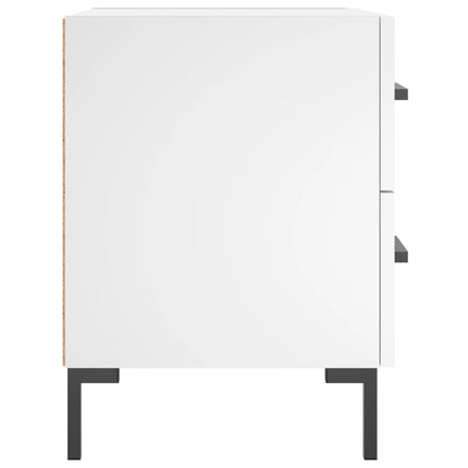 Sängbord vit 40x35x47,5 cm konstruerat trä
