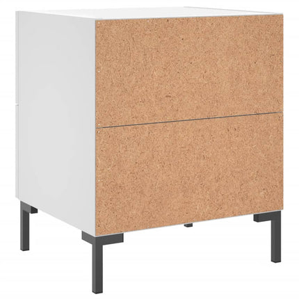 Sängbord vit 40x35x47,5 cm konstruerat trä