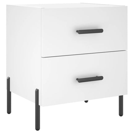 Sängbord vit 40x35x47,5 cm konstruerat trä