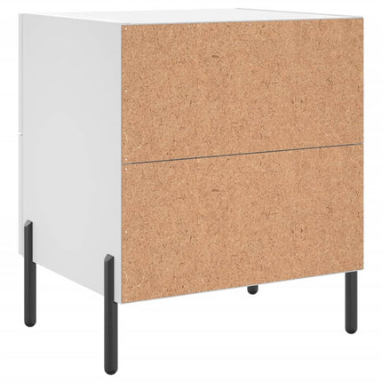 Sängbord vit 40x35x47,5 cm konstruerat trä