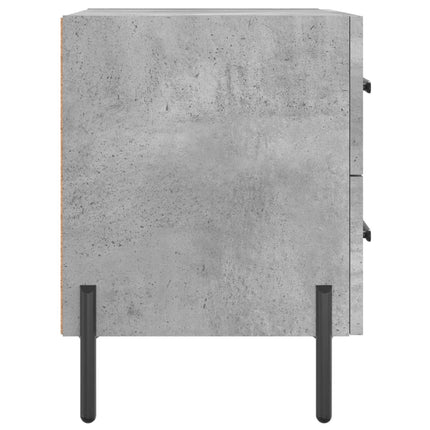 Sängbord 2 st betonggrå 40x35x47,5 cm konstruerat trä