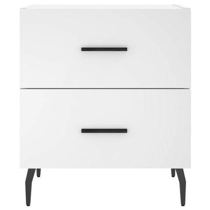 Sängbord vit 40x35x47,5 cm konstruerat trä