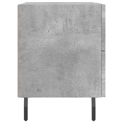 Sängbord betonggrå 40x35x47,5 cm konstruerat trä