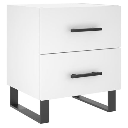 Sängbord vit 40x35x47,5 cm konstruerat trä