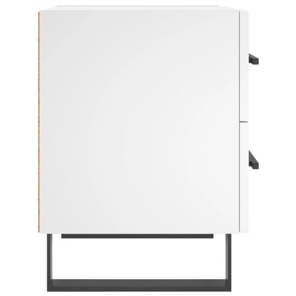 Sängbord vit 40x35x47,5 cm konstruerat trä