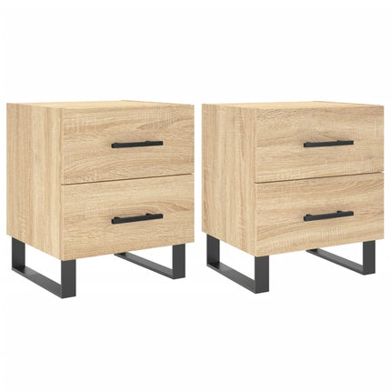 Sängbord 2 st sonoma-ek 40x35x47,5 cm konstruerat trä