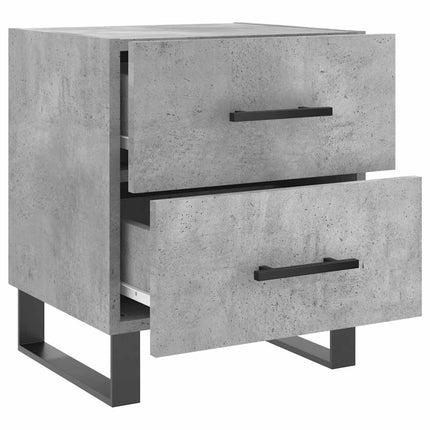 Sängbord 2 st betonggrå 40x35x47,5 cm konstruerat trä
