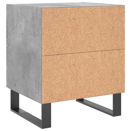 Sängbord 2 st betonggrå 40x35x47,5 cm konstruerat trä