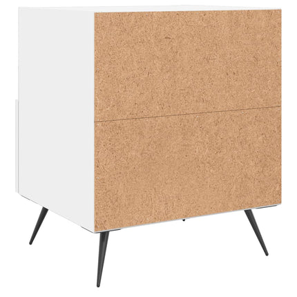 Sängbord 2 st vit 40x35x47,5 cm konstruerat trä