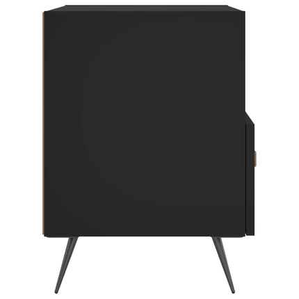 Sängbord 2 st svart 40x35x47,5 cm konstruerat trä