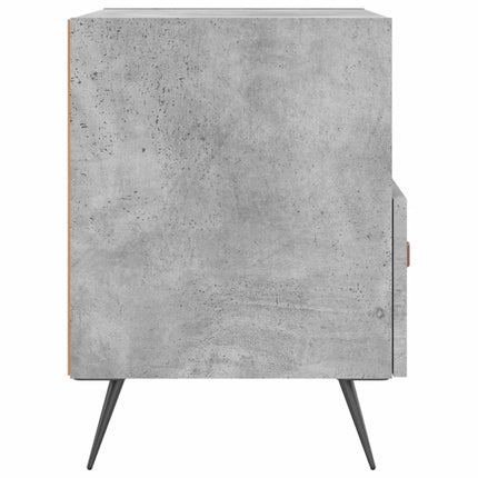 Sängbord 2 st betonggrå 40x35x47,5 cm konstruerat trä