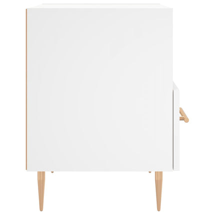 Sängbord vit 40x35x47,5 cm konstruerat trä