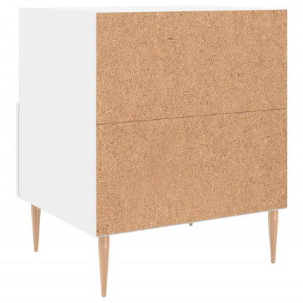 Sängbord vit 40x35x47,5 cm konstruerat trä