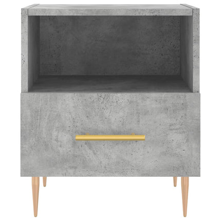 Sängbord 2 st betonggrå 40x35x47,5 cm konstruerat trä