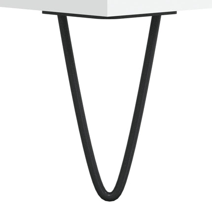 Sängbord 2 st vit 40x35x47,5 cm konstruerat trä