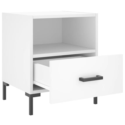 Sängbord 2 st vit 40x35x47,5 cm konstruerat trä