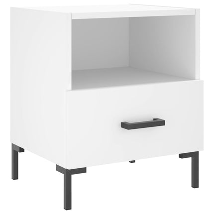 Sängbord 2 st vit 40x35x47,5 cm konstruerat trä