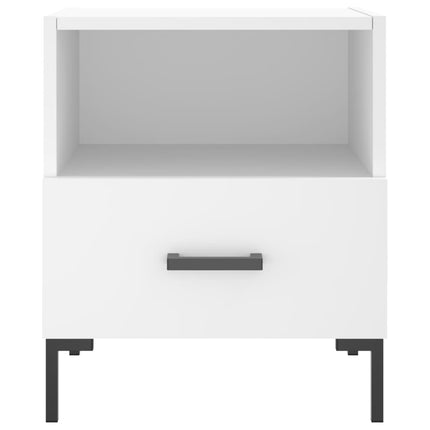 Sängbord 2 st vit 40x35x47,5 cm konstruerat trä