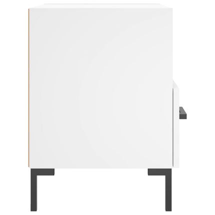 Sängbord 2 st vit 40x35x47,5 cm konstruerat trä