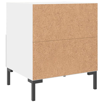 Sängbord 2 st vit 40x35x47,5 cm konstruerat trä