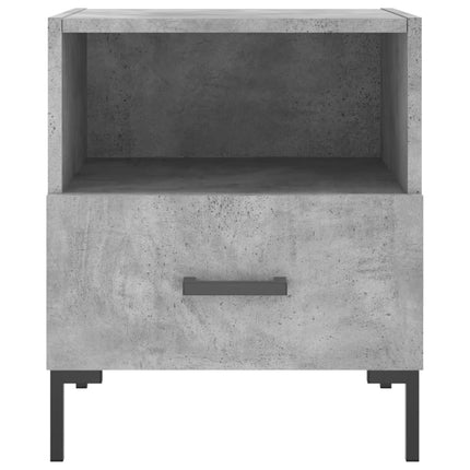 Sängbord 2 st betonggrå 40x35x47,5 cm konstruerat trä