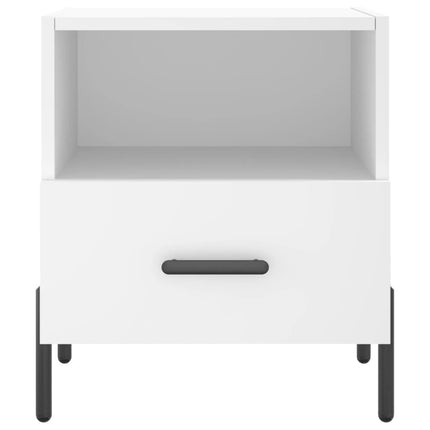 Sängbord 2 st vit 40x35x47,5 cm konstruerat trä