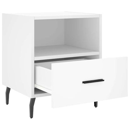 Sängbord 2 st vit 40x35x47,5 cm konstruerat trä